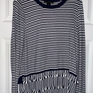 Navy Blue & White Sweater